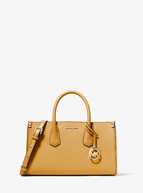 Maple Small Saffiano Leather Convertible Crossbody Bag
