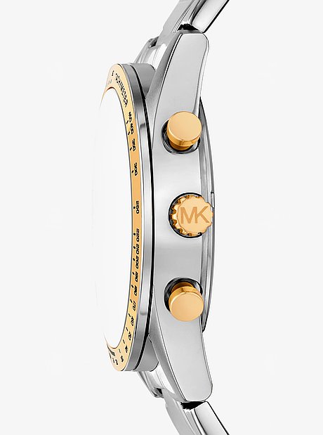 Oversized Warren Two-Tone Watch