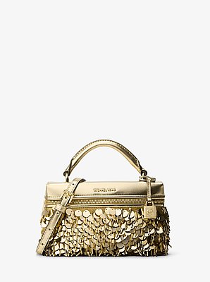 Tr&egrave;s petit sac &agrave; bandouli&egrave;re Jana travaill&eacute; avec des sequins