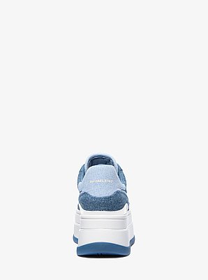 Sneaker Hayes in denim bicolore con plateau
