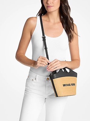 Tatum Medium Woven Convertible Crossbody Bag