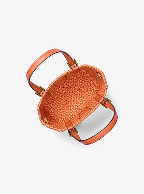 Quinn Extra-Small Crocheted Straw Crossbody Bag