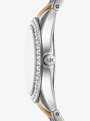 Zweifarbige Armbanduhr Harlowe mit Pav&eacute;