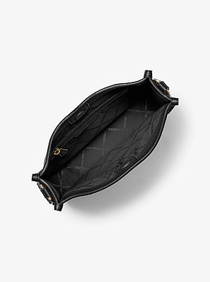 Luisa Large Pebbled Leather Messenger Bag