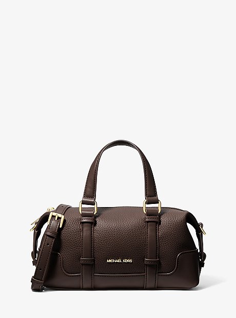 Teddi Extra-Small Textured Slouchy Crossbody Bag in CHOCOLATE | Michael Kors image number 0