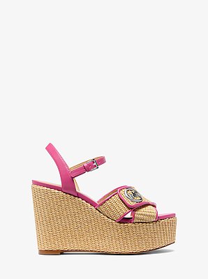 Hannah Straw Wedge Sandal