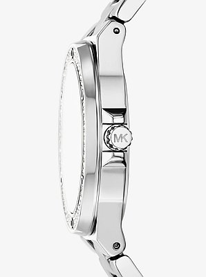 Lennox Pav&eacute; Silver-Tone Watch
