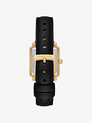 Mini Gwynn Gold-Tone and Leather Watch