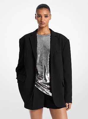 Oversize-Blazer aus Krepp