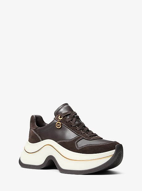 Sneaker Arla in pelle e pelle scamosciata