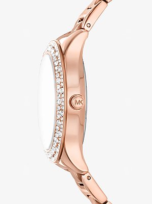 Reloj Liliane de tono oro rosa con pav&eacute;