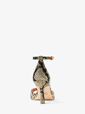 Amali Metallic Snake Embossed Sandal