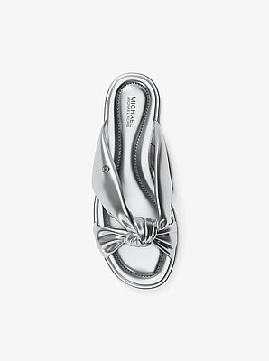 Elena Metallic Slide Sandal