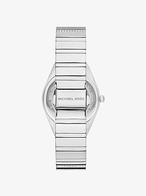 Mini Lennox Pav&eacute; Silver-Tone Watch