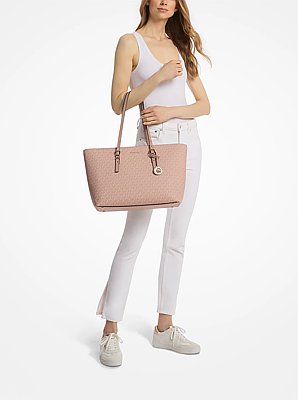 Bolso tote Quinn grande de piel con logotipo exclusivo