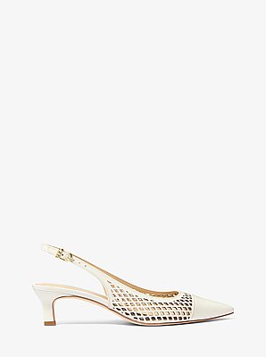 D&eacute;collet&eacute; Amara slingback in pelle tagliata al laser