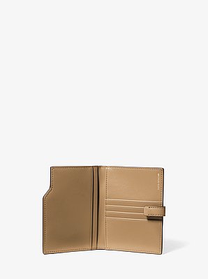 Jet Set Metallic Signature Logo Passport Wallet