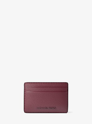 Jet Set Pebbled Leather Card Case