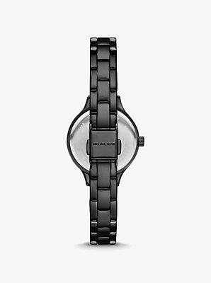 Petite Aspyn Pav&eacute; Black-Tone Watch