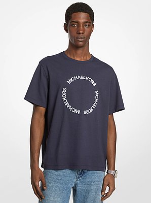 T-shirt van katoen met geborduurd logo