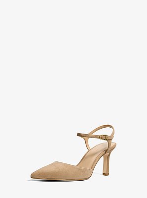 Zapato de sal&oacute;n Amara de gamuza con tal&oacute;n descubierto
