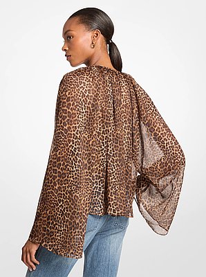 Leopard Print Woven Top