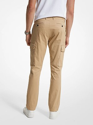 Pantaloni cargo in cotone biologico stretch