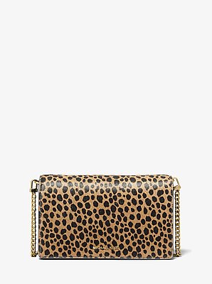 Borsa a tracolla Jet Set media in pelle effetto cavallino stampa maculata