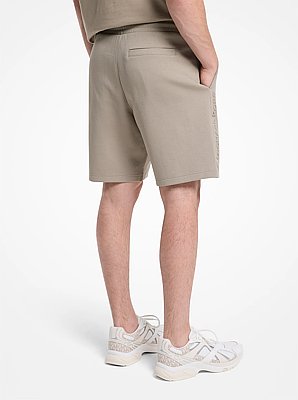 Embossed Logo Cotton Blend Shorts