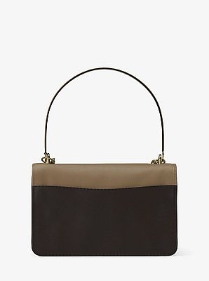 Claire Large Color-Block Leather Shoulder Bag