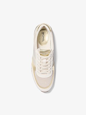 Andi Metallic Mesh and Leather Trainer