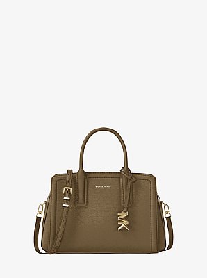 Laila Small Pebbled Leather Satchel image number 0