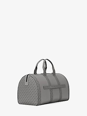 Cooper Pebbled Leather and Signature Logo Duffel Bag