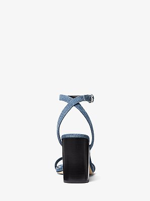 Merriam Denim Block Heel Sandal