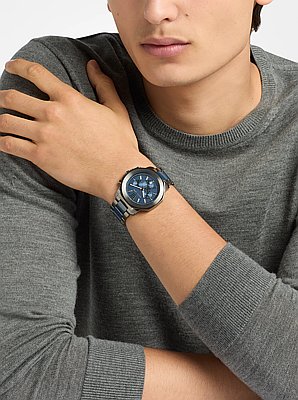 Oversized Prescott Gunmetal and Ceramic Watch
