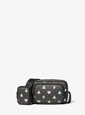 Cooper Small Printed Signature Logo Camera Crossbody Bag With Pouch