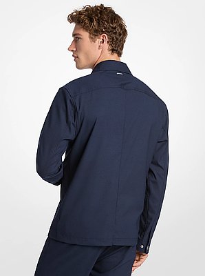 Zip-Up Woven Shirt Jacket