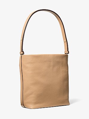 Bolso messenger Roey tipo bombonera mediano de piel granulada