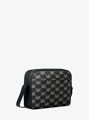 Cooper Logo Jacquard Denim Flight Bag
