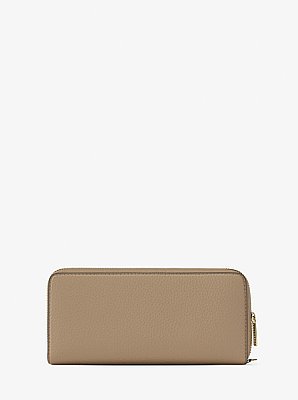 Jet Set Travel Large Pebbled Leather Wristlet