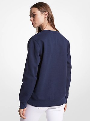 Camiseta de mezcla de algod&oacute;n con dije y logotipo