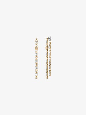 Pav&eacute; Baguette Drop Earrings