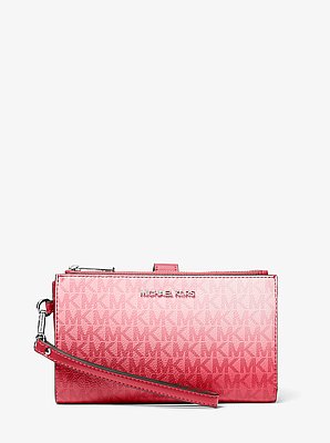 Jet Set Large Ombr&eacute; Signature Logo Wristlet