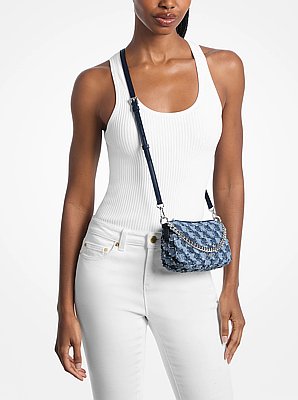 Carmela Small Patchwork Denim Convertible Crossbody Bag