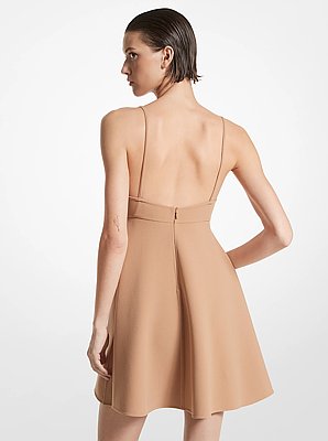 Metallic Crinkled Double Georgette Wide-Leg Trousers