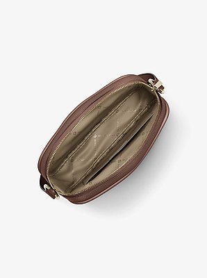 Jet Set Large Pebbled Leather Camera Crossbody Bag