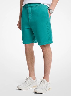 Shorts de algod&oacute;n te&ntilde;ido