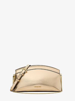 Athena Small Metallic Leather Convertible Clutch