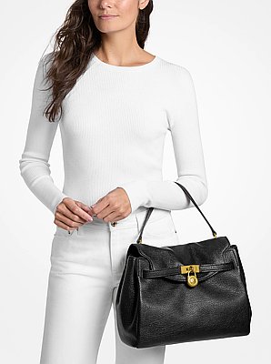 Hamilton Large Textured Leather Slouchy Satchel