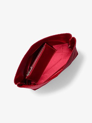 Isabella Satin Foldover Clutch